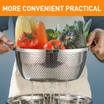 Topika Chinese Style Colander 22cm Stainless Steel Kitchen Strainer Set