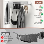 Topika - Retractable Wall Mounted Clothes Drying Rack, Space Saving