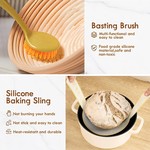 Topika Sourdough Starter Kit for Bread, Baking Supplies with Proofing Basket
