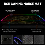 Topika - Mouse Pads RGB Mouse Mats, XL Mouse Pad Laptop Desk Mat Gold Lines