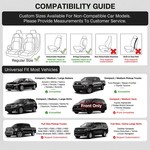 Topika Universal 2 Seats Leather Car Seat Covers Full Set, Front Set,