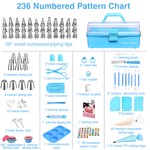 Topika - Cake Decorating Baking Set, 236Pcs Baking Equipment And Tools Set