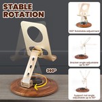 Topika Phone Holders For Desk 360 Rotating Foldable Phone Table Stand