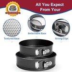 Topika - Cake Pan Set Non-Stick, 6pc Round Baking Tins with Latch