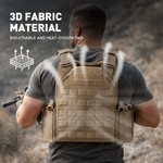 Topika - Heavy duty Tactical Vest 1000D Nylon Vest with MOLLE Pouches
