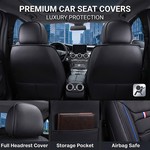 TopikaAuto - Universal Car Seat Cover Front & Full Set Waterproof Leather