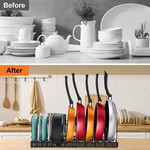 Topika - Expandable Pot and Pan Rack with 13 Adjustable Dividers - 30-58cm