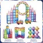 Topika Diamond Window Magnetic Tiles Building Set with Colour Box 120-Piece