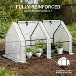 Topika - Mini Greenhouse 180 x 90 x 90cm with Frame White