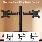 Topika - Dual Monitor Arm Mount Desk Stand Compatible with 13-30" screens