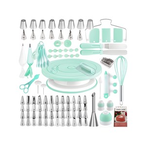 Topika - Cake Decorating Supplies Kit 137pcs with Turntable & Nozzles