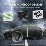 Topika 10-Layer Waterproof Car Cover, Car Rain Cover, Sunproof Dust Cover