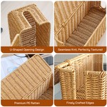 Topika Rattan Cable Management Box With Lid For Neat Cable Home Storage