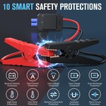 Topika 4-In-1 Car Battery Jump Starter With Air Compressor, 1800A Peak, 12V