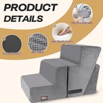 Topika Adjustable 3-in-1 Pet Stairs, Pet Ramp for Small Dogs & Cats