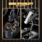Topika Car Phone Mount Adjustable Mobile Phone Car Holder 2 In 1 Cup Holder