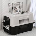 TopikaPet- Top-Load Hard-Sided Dogs, Cats Pet Travel Carrier with Iron Door