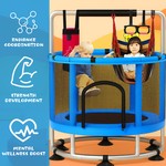 TopikaTrampoline for Kids with Enclosure, Gymnastics Bar & Toy, 140cm