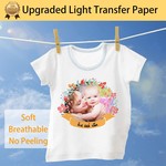 Topika - Printable Iron On Transfer Paper for T Shirts, 15pcs Light Fabric