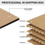 Topika Corrugated Mailer Box 25 Pack, Durable Shipping Boxes for Packaging