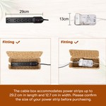 Topika Rattan Cable Management Box With Lid For Neat Cable Home Storage