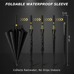 Topika - Umbrella Large Windproof Umbrella For Rain With Waterproof Sleeve