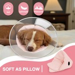 Topika Recovery Cone Dog Collar, Pink Cone for Dogs, Inflatable Alternative
