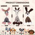 Topika Stuffed Dog Plush Toys, Dog Squeaky Toy, Dog Soft Toys 3pack