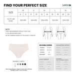 Lekkon Women Panties Cheeky Panties Invisible Silk Feel Ultralight 3/6 Pack