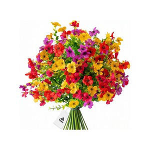 Topika Fake Flowers 20pcs Artificial Daisy & Eucalyptus Plants Home Decor