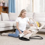 Topika 0-18 Month Baby Bouncer & Rocker Chair with Plush Toys, Portable