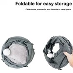 Topika 2-in-1 Cat Tunnel Bed with Hanging Ball Interactive Cat Toy for Cats