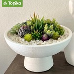 Topika - Fake Plants 16 Piece Artificial Succulent Set, Fake Plants room decor