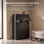 Topika - Shoe Cabinet With Doors To Close 6 Tier Shoe Storage