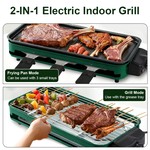 Topika Non-Stick Electric Indoor Grill Braai with grill net & trays, 1350W
