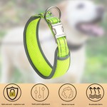 TopikaPet - Adjustable Dog Collar with Titanium Clip & Reflective Strips