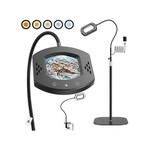 Topika 3-in-1 10X LED Floor Magnifying Lamp With Touch Control