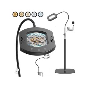 Topika 3-in-1 10X LED Floor Magnifying Lamp With Touch Control