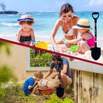 Topika Alloy Steel D-Handle Shovel - Heavy-Duty Garden, Camping & Car Spade