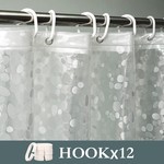 TopikaHome Shower Curtain Liner EVA 180x200cm, 3D Pebble, Heavy Duty 8G