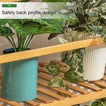Topika Tall Indoor Plant Display Stand Rack, 4-Tier Bamboo Flower Shelf