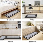 Topika Anti Fatigue Kitchen Mats 2pcs, Cushioned Non-Slip Floor Rugs, grey