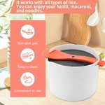 TopikaHome- Microwave Rice Cooker Set with Steam Vent, Orange 5 Piece, 2L