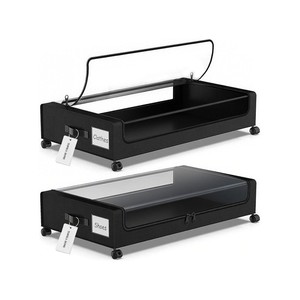 TopikaHome Underbed Storage with Wheels, Clear Lid & Labels, 2Pack