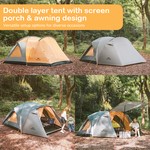 Naturehike Camping Tent 8/10 Person Waterproof 2-Layer Outdoor Family Tent