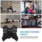 Topika Weighted Running Vest for Men/Women with Pockets-10KG