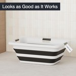 Topika Collapsible Laundry Basket & Washing Tub, 45L Foldable Basin blue