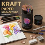 Topika 123Pcs Professional Colouring Pencils, 120 Colours Soft Core Art Set
