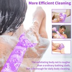 4 Pack Nylon Shower Scrubbers-Exfoliating Bath Sponges and Skin Scrubbers
