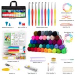 Topika Crochet Kit For Beginners, Crochet Set With Yarn, Hooks And Needles